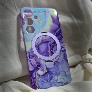 Purple Marble Samsung S24+ Phone Case